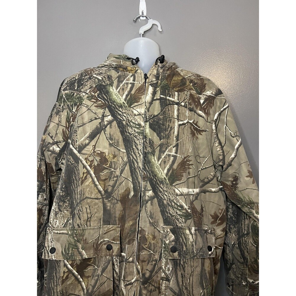 Realtree Jacket Mens Large Gray Camo Hooded Insulated Hunting Parka M652D3/RT